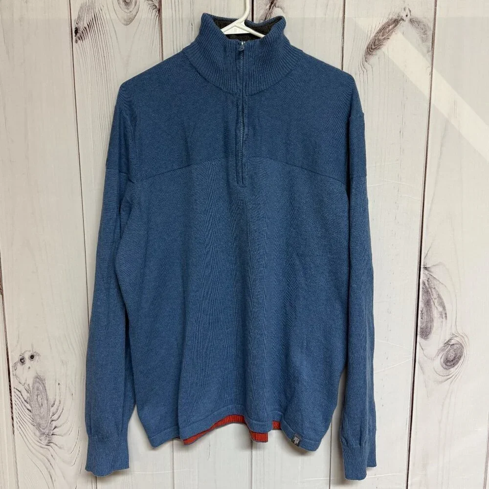 The North Face Mt. Tam‎ 1/4-Zip Sweater Men’s XL Blue Knit EUC
